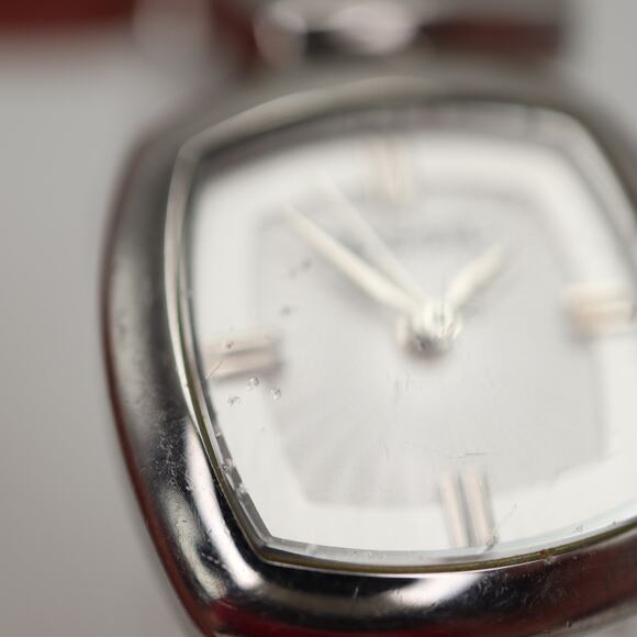 Fossil Womens Silver Tone Square Link Deco 22mm Watch 5.75" Bracelet ES-1869 - Picture 7 of 15